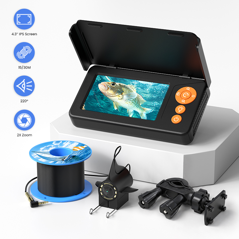 Fish Finder Cable - 수중 어업용 카메라, 4.3인치 화면, 휴대용,
