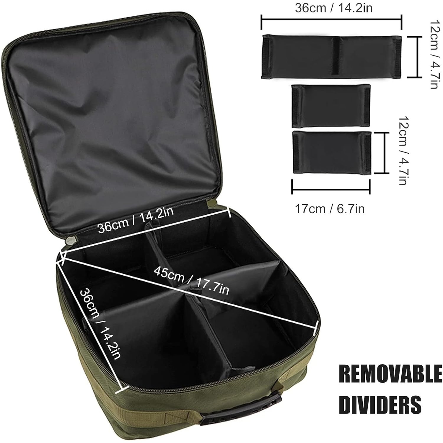 낚시 도구 가방 방수, 4개의 조절 가능한 칸막이, 스 - Fish Finder Case 리뷰 및 가격
