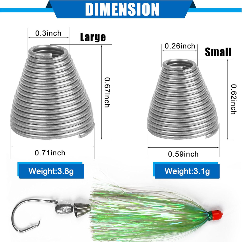 20Pcs Ballyhoo 미끼 장비 스프링 스테인레스 - Fishing Depth Finder 리뷰 및 가격